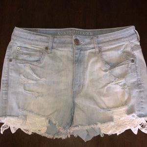 American Eagle Hi Rise Shortie Shorts Size 12